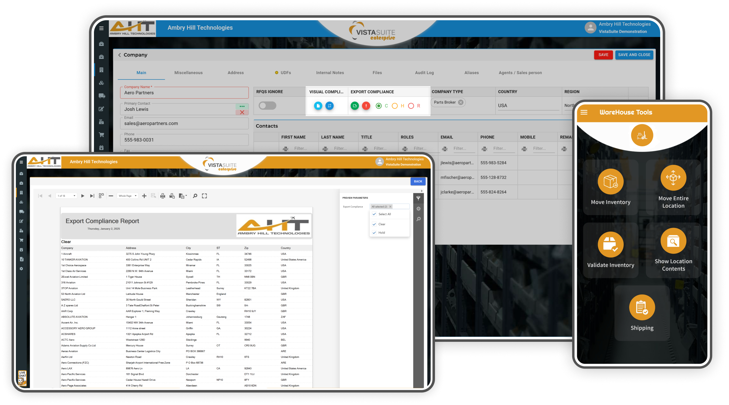 Company and Contacts
