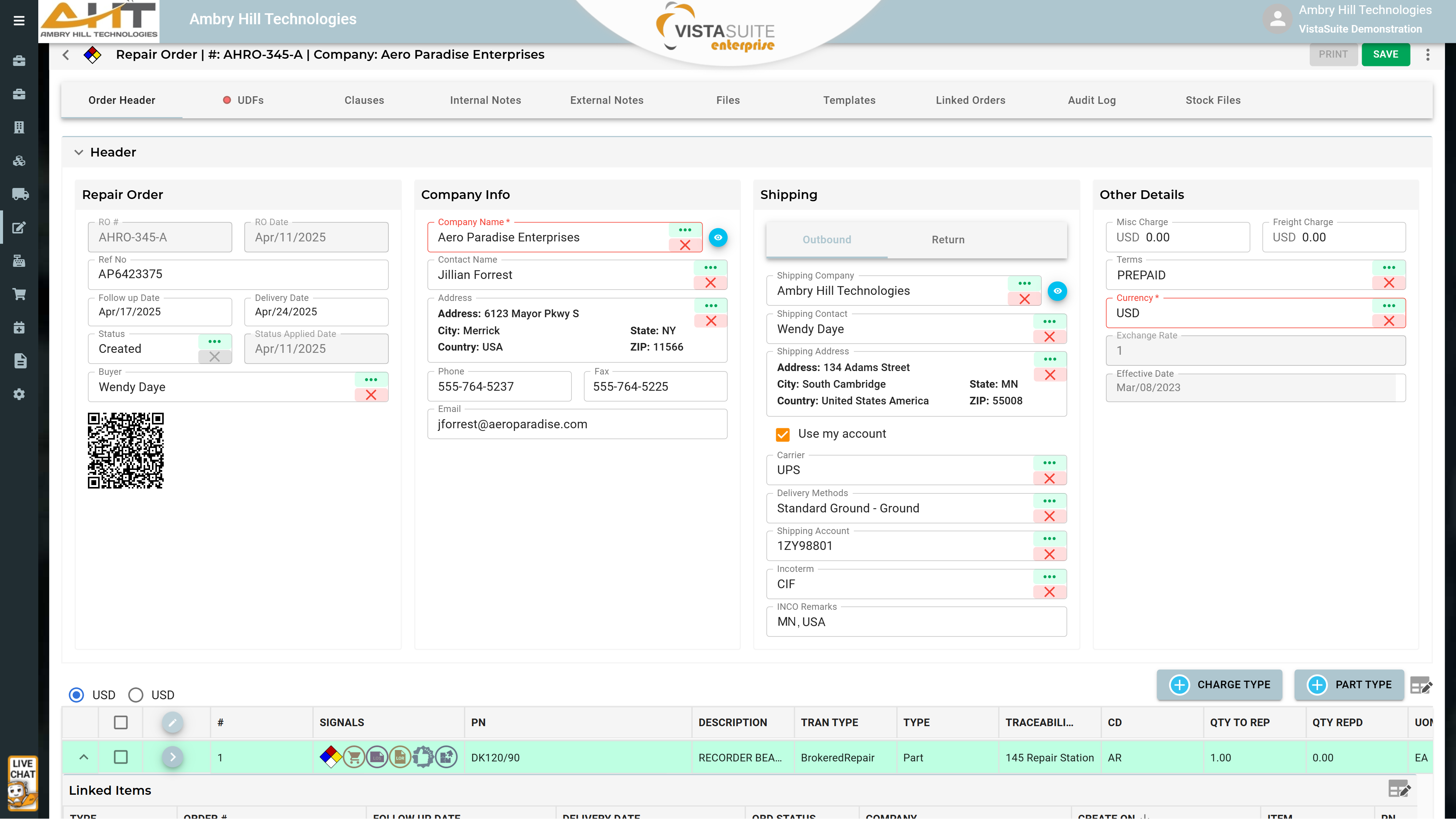 Aviation Repair Order Management | Ambry Hill Technologies
