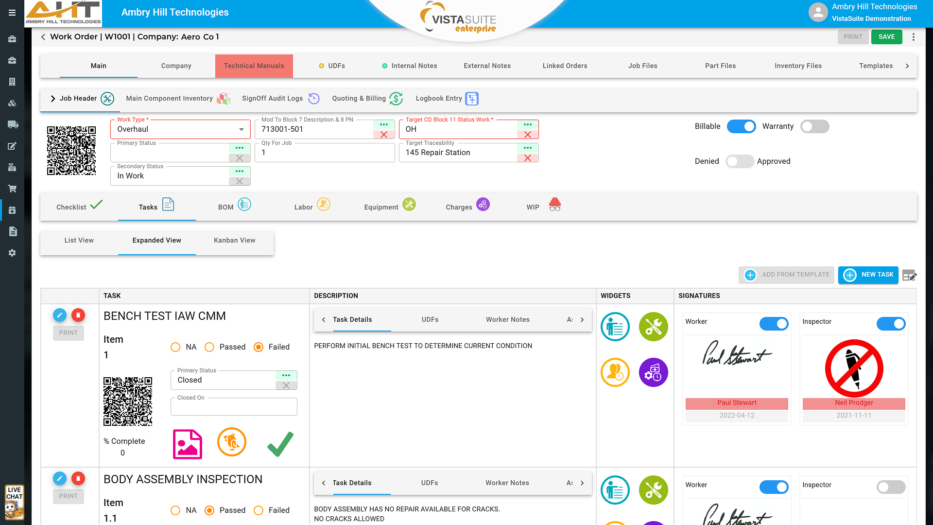 MRO Work Order Management Software | Ambry Hill Technologies