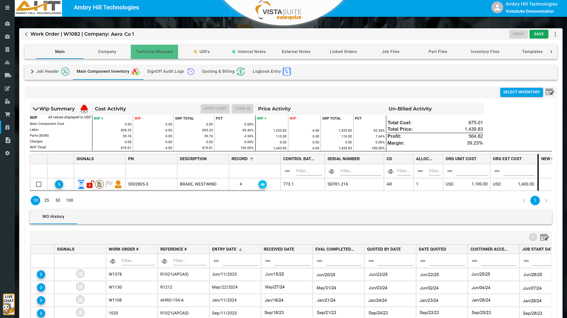 MRO Work Order Management Software | Ambry Hill Technologies