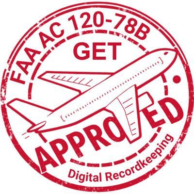 FAA AC 120-78B digital recordkeeping badge