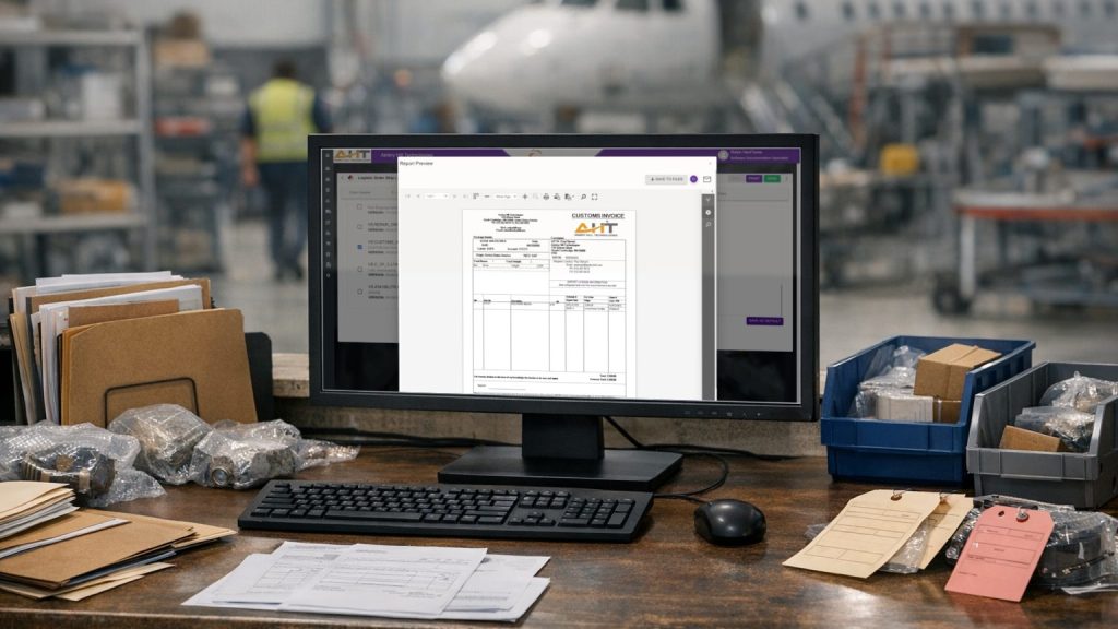 Export compliance documents in vista-suite mro erp