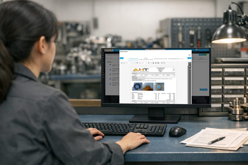aviation mro teardown report new scene with vista-suite erp software